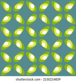 Simple retro seamless pattern for web, advertising, textiles, prints and any design projects. Rounded shapes will decorate any surface or thing and make it attractive.
