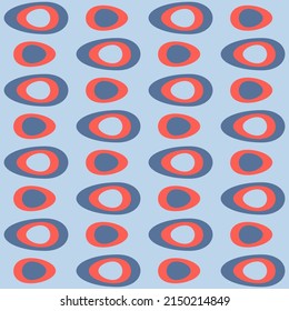Simple retro seamless pattern for web, advertising, textiles, prints and any design projects. Rounded shapes will decorate any surface or thing and make it attractive.
