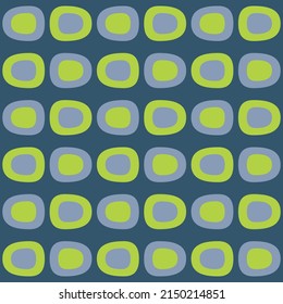 Simple retro seamless pattern for web, advertising, textiles, prints and any design projects. Rounded shapes will decorate any surface or thing and make it attractive.