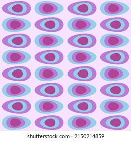 Simple retro seamless pattern for web, advertising, textiles, prints and any design projects. Rounded shapes will decorate any surface or thing and make it attractive.
