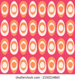 Simple retro seamless pattern for web, advertising, textiles, prints and any design projects. Rounded shapes will decorate any surface or thing and make it attractive.
