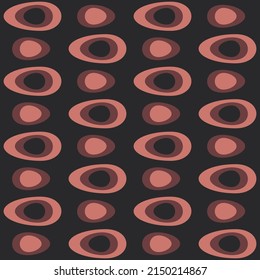 Simple retro seamless pattern for web, advertising, textiles, prints and any design projects. Rounded shapes will decorate any surface or thing and make it attractive.
