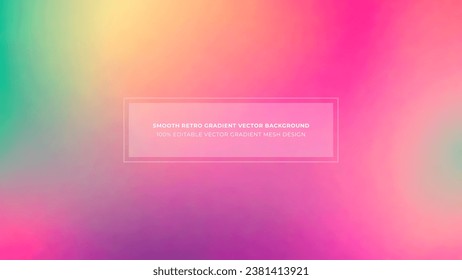 Simple Retro And Smooth Gradient Color Vector Background
