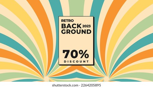 Simple Retro Style Abstract Background Design with Stripes. Vector Illustration.