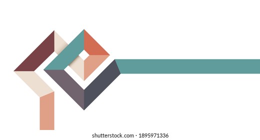 Einfaches Retro-Banner-Design mit Linien, stilvolles minimales Template-Design für Schlagzeilen. Vektorhintergrund