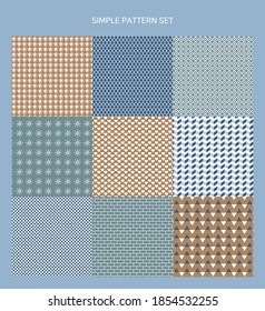 Simple and retro style patterns.
