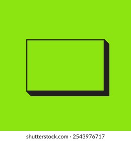Einfaches Retro-Textfeld Symbol 2 3. Rechteckelement oder Objekte mit grüner Vintage-Farbe. Beschriftungssymbol. Hochwertiges Vektorsymbol. Bearbeitbarer Vektor