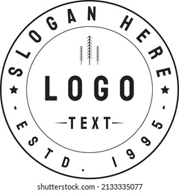 Simple retro vintage logo. Vintage logo with circle badge