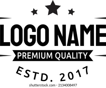 Diseño de logotipo retro tipo vintage simple para su empresa