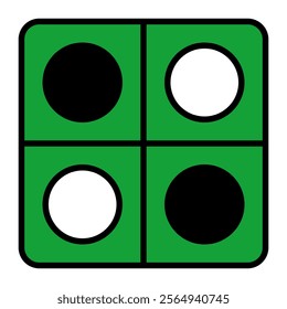 Simple reversi game icon. Vector.