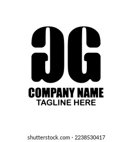 Logotipo de letra G reversible simple. Adecuado para diversos tipos de negocios.