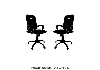 Simple Revolving chair icon vector illustration. Office chair vector. Furniture icons.