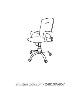 Simple Revolving chair icon vector illustration. Office chair vector. Furniture icons.