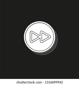 Simple Rewind Vector Icon