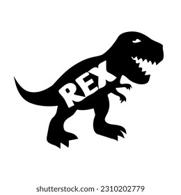 Simple rex dinosaur graphic vector