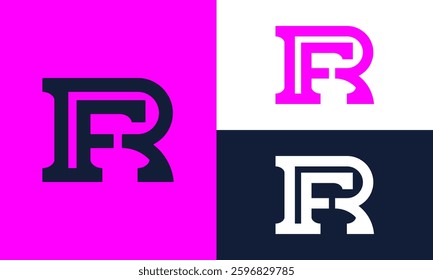 Simple RF shape logo art.