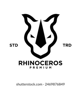 Simple rhino Head design with unique concept template