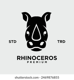 Diseño de cabeza de rinoceronte simple con Plantilla de concepto única