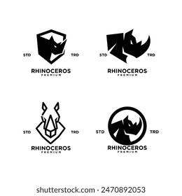 Simple rhino Head design with unique concept template