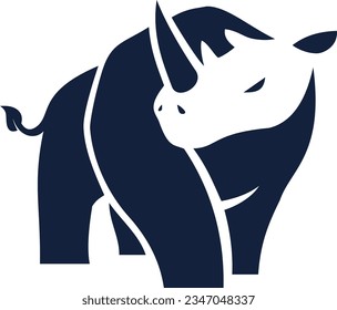 Simple Rhino Logo Design TEmplate