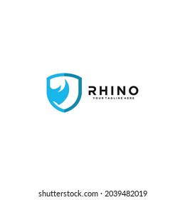 Simple Rhino shield abstract logo Designs Vector