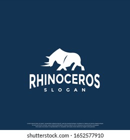 einfaches Logo von Rhinoceros. modernes Symbol, Vorlagendesign