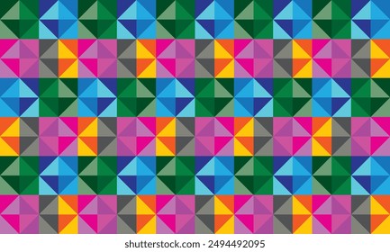 Patrón geométrico rombo simple con combinaciones coloridas. Para textiles, Fondo de pantalla e impresión