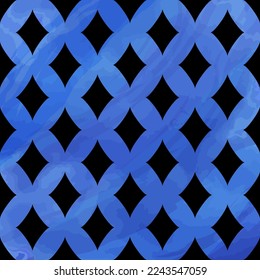 A simple rhombus pattern with a blue watercolor texture.