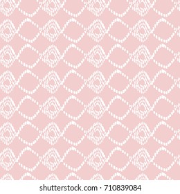 Simple Rhombus Seamless Pattern. Hand drawn ornament in Vector. Pastel. Artistic backdrop for textile, wallpaper, surface design, home decor, apparel.