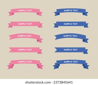 Simple ribbon banners vector image