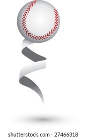 simple ribbon baseball