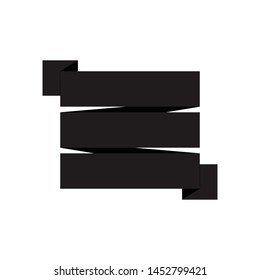 Simple ribbon, empty frame for a text, logotype, isolated on white background EPS Vector