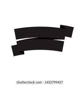 Simple ribbon, empty frame for a text, logotype, isolated on white background EPS Vector