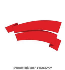 Simple ribbon, empty frame for a text, logotype, isolated on white background EPS Vector