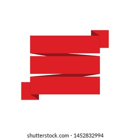 Simple ribbon, empty frame for a text, logotype, isolated on white background EPS Vector