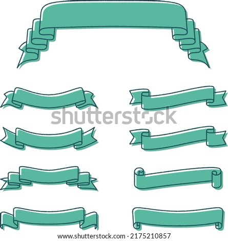 Simple ribbon frameset with handwritten style