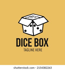 simple rice box logo shaped dice