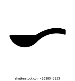Simple rice paddle icon in flat style. Kitchen utensil symbol isolated on white background. Perfect for cooking apps, food logos, or kitchenware illustrations