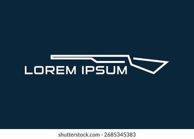 einfaches Design mit Gewehrlogo. Logo, Vektorgrafik