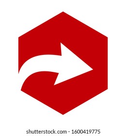 Simple right direction icon vector design illustration eps 10