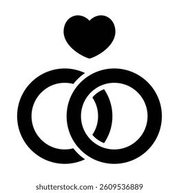 Simple Ring glyph icon. The icon can be used for websites, print templates, presentation templates, illustrations, etc	
