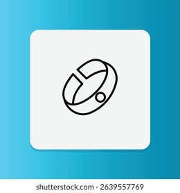 A simple ring icon, representing love, marriage, or everyday jewelry.