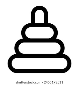 Simple Rings Toy icon. The icon can be used for websites, print templates, presentation templates, illustrations, etc