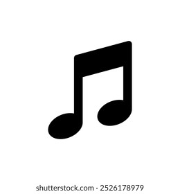 Simple ringtone silhouette icon isolated on white background