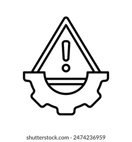 simple risk management icon with outline style