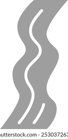 Ilustração simples do símbolo do projeto do rio. Ilustração do vetor.