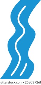 Simple river design symbol illustration.Vector illustration.