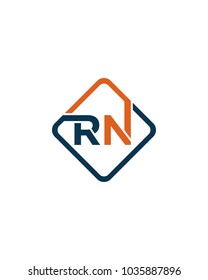 Simple RN initial Logo design template vector illustration