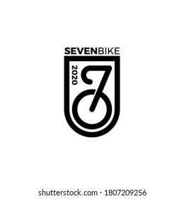 Simple Road Bike Logo Vector