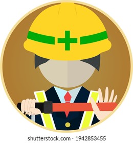 Simple road guide web icon mark
